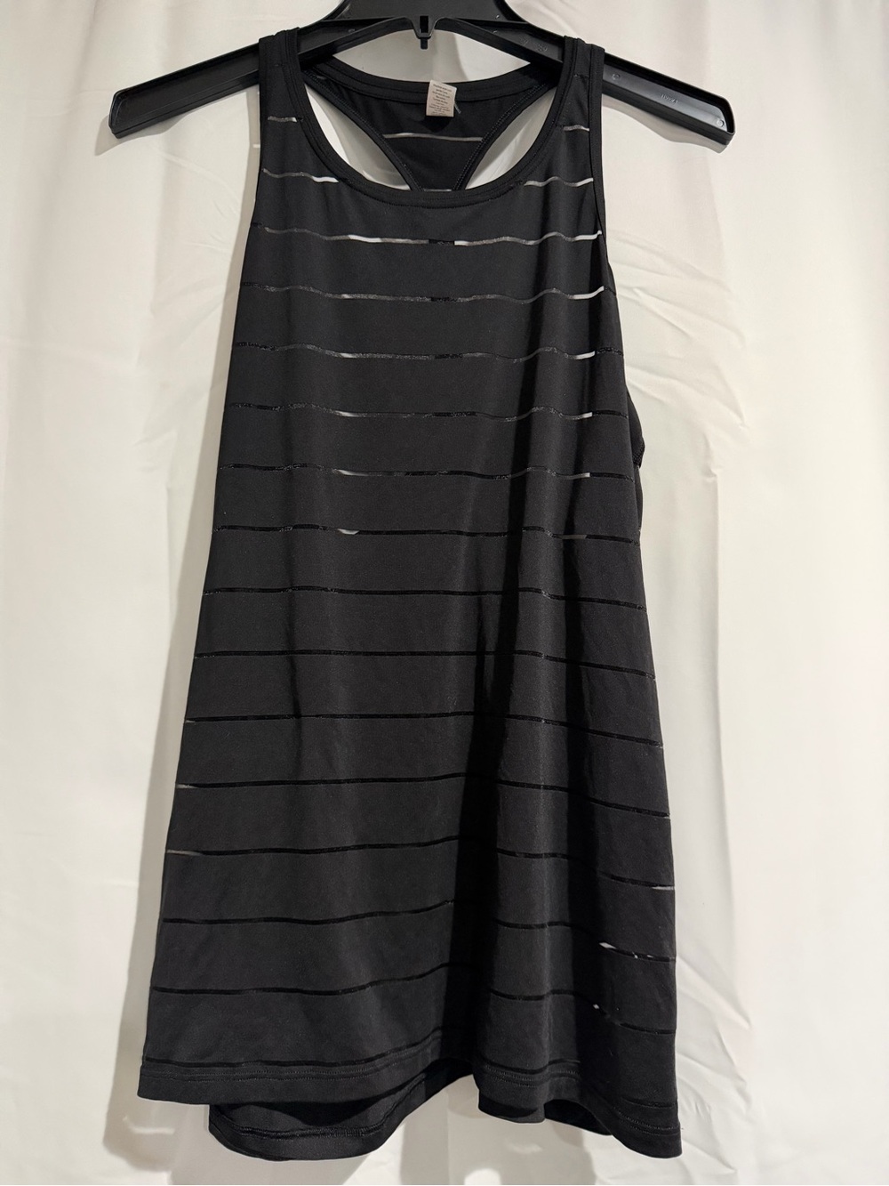 Athleta Black Sleeveless Laser-Cut Racerback Tank Top Size M